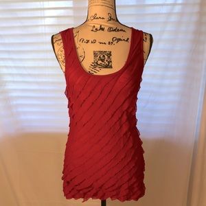 Sassy Red Ruffle Tank